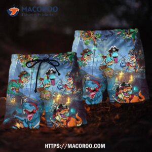 Halloween Pirate Dinosaur Scary Hawaii Shorts
