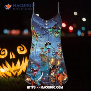 halloween pirate dinosaur scary summer dress 3