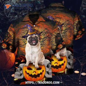 halloween pug my lovely dog hawaiian shirt 2