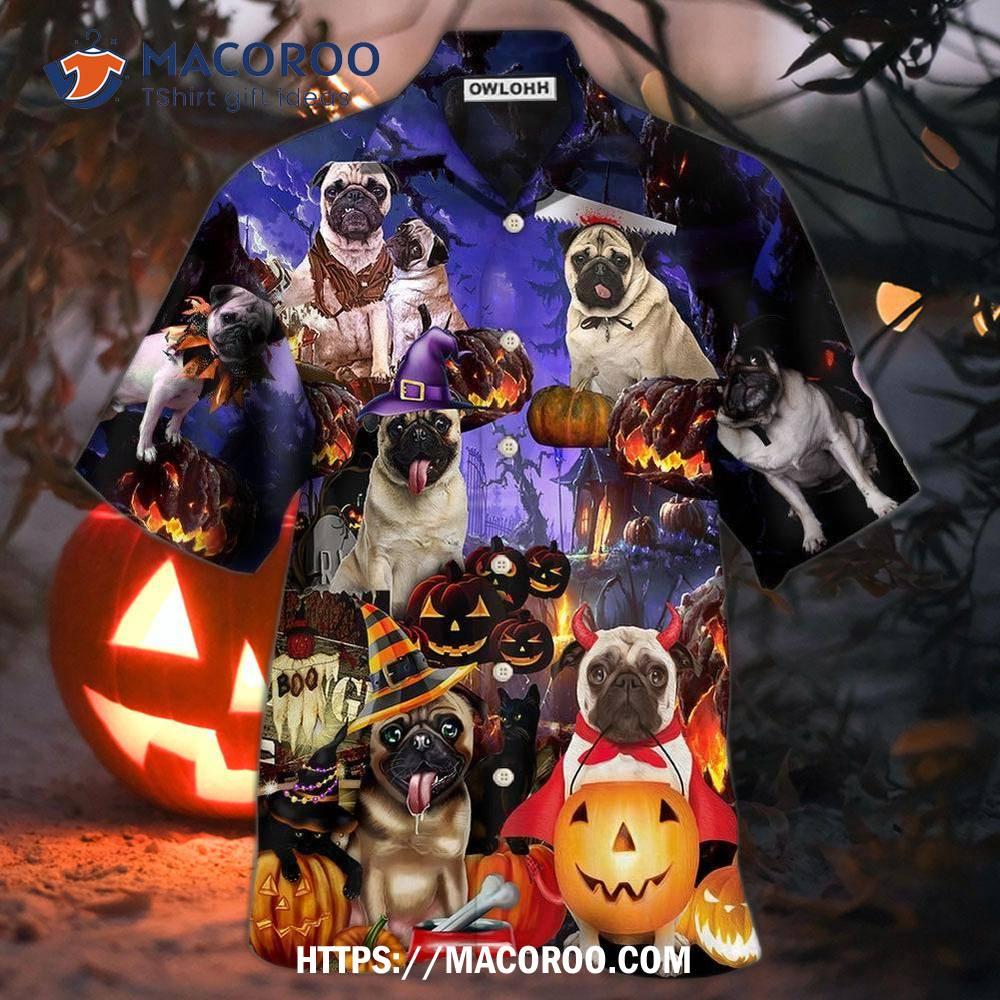 Halloween Pug Never Mind The Witch Hawaiian Shirt Halloween Pug Never Mind The Witch Hawaiian Shirt