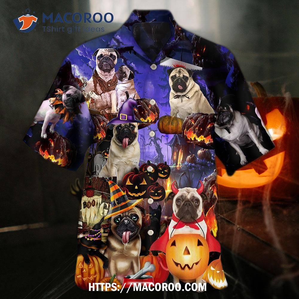 Halloween Pug Never Mind The Witch Hawaiian Shirt Halloween Pug Never Mind The Witch Hawaiian Shirt
