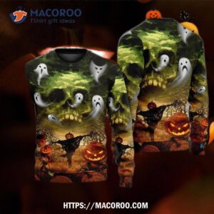 halloween pumpkin crazy ghost ugly christmas sweaters 5