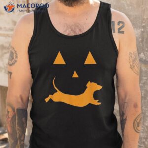 halloween pumpkin dachshund jack o lantern shirt costume tank top