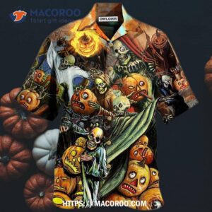 Halloween Pumpkin Scary Hawaiian Shirt