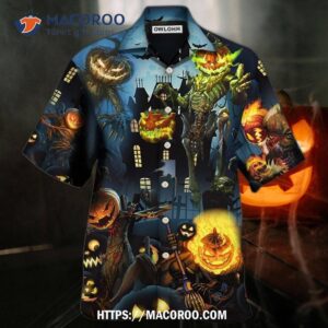 Halloween Pumpkin Scary Sky Night Hawaiian Shirt
