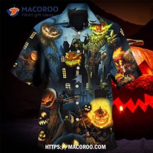 Halloween Pumpkin Scary Sky Night Hawaiian Shirt