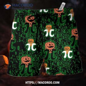 halloween pumpkin smile hawaii shorts 0