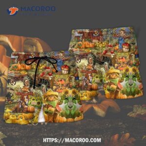 Halloween Pumpkin Smile Style Hawaii Shorts