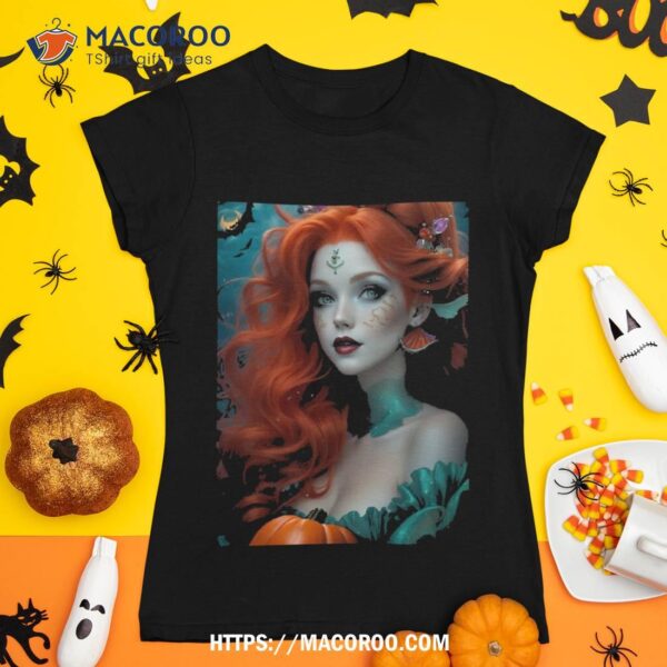 Halloween Red Haired Litt Mermaid Of Sirenas World Shirt