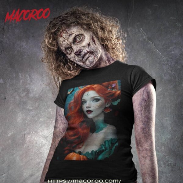 Halloween Red Haired Litt Mermaid Of Sirenas World Shirt