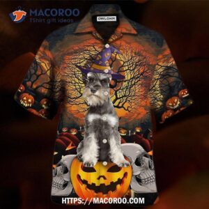 Halloween Schnauzer My Lovely Dog Hawaiian Shirt