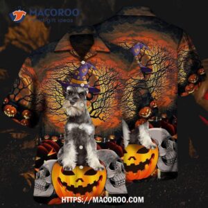 halloween schnauzer my lovely dog hawaiian shirt 2