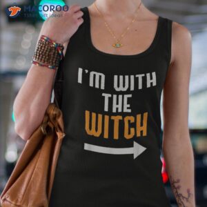 halloween shirts for i m with the witch funny shirt tank top 4