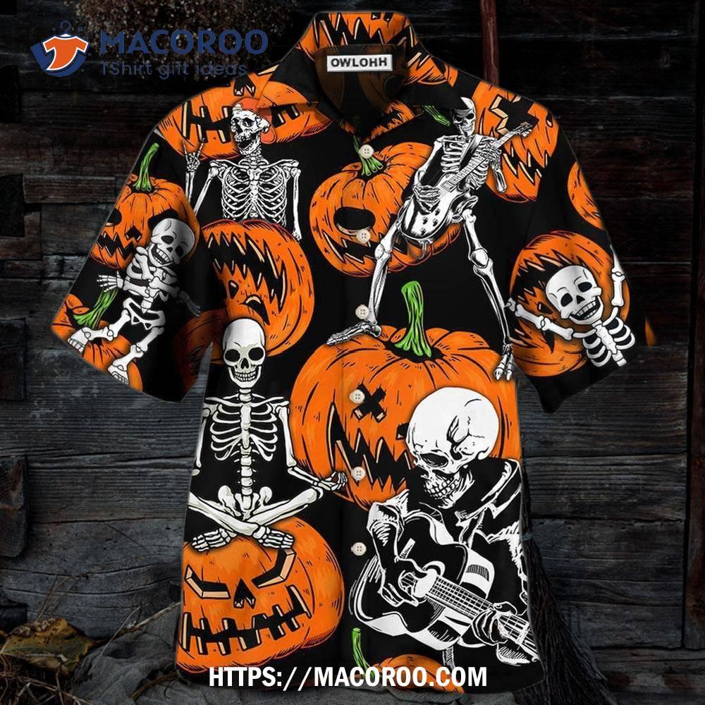 Halloween Skeleton Pumpkin Scary Hawaiian Shirt Halloween Skeleton Pumpkin Scary Hawaiian Shirt