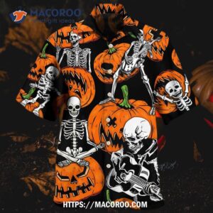 Halloween Skeleton Pumpkin Scary Hawaiian Shirt 1 halloween skeleton pumpkin scary hawaiian shirt 1