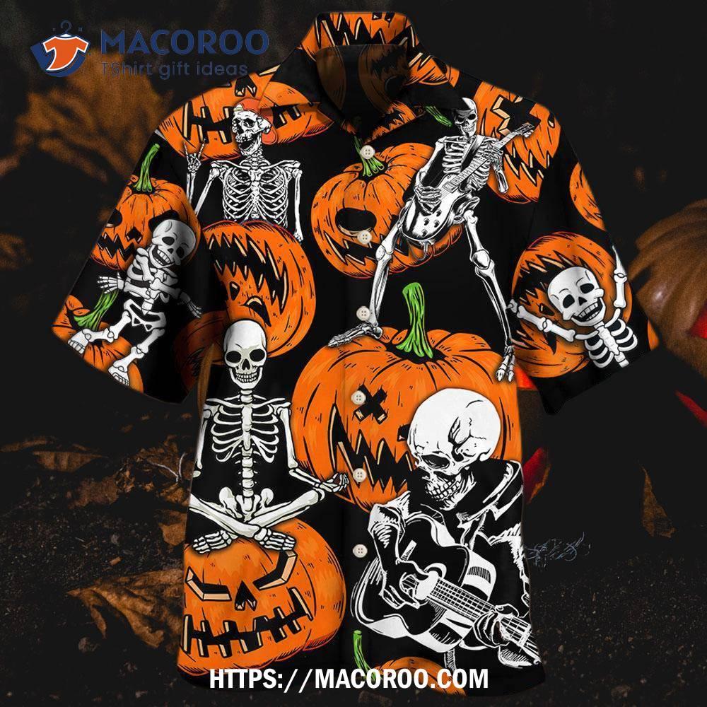 Halloween Skeleton Pumpkin Scary Hawaiian Shirt Halloween Skeleton Pumpkin Scary Hawaiian Shirt