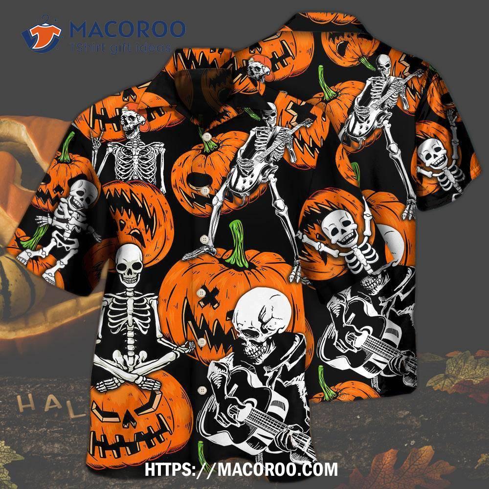 Halloween Skeleton Pumpkin Scary Hawaiian Shirt Halloween Skeleton Pumpkin Scary Hawaiian Shirt