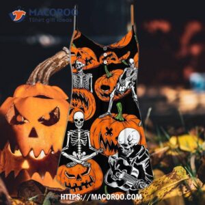Halloween Skeleton Pumpkin Scary Summer Dress 3 halloween skeleton pumpkin scary summer dress 3