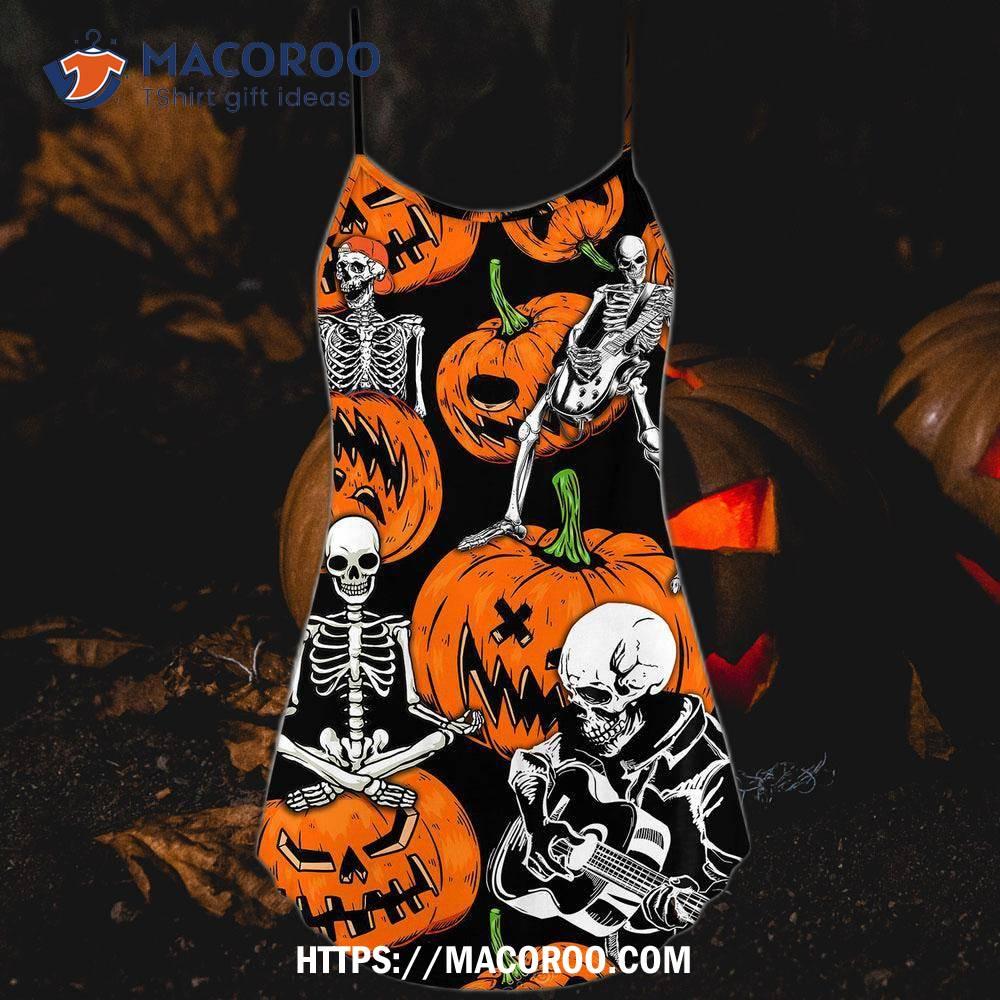 Halloween Skeleton Pumpkin Scary Summer Dress 9 Halloween Skeleton Pumpkin Scary Summer Dress
