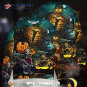 halloween skull dark scary sweater ugly christmas sweaters 2