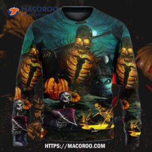 halloween skull dark scary sweater ugly christmas sweaters 3