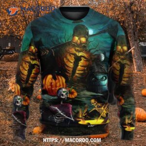 halloween skull dark scary sweater ugly christmas sweaters 4