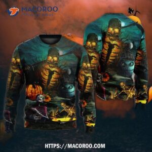 halloween skull dark scary sweater ugly christmas sweaters 5