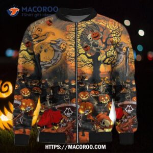 Halloween Skull Darkness Bomber Jacket
