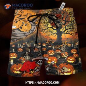 Halloween Skull Darkness Overnight Hawaii Shorts
