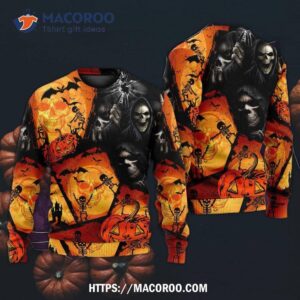 halloween skull pumpkin scary sweater ugly christmas sweaters 5