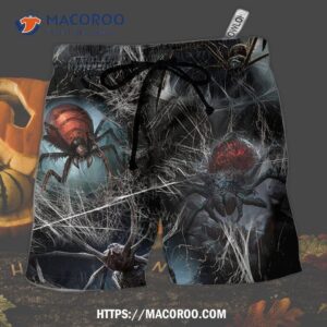 halloween spider dark scary hawaii shorts 0