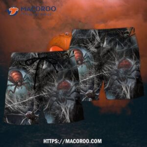 halloween spider dark scary hawaii shorts 1