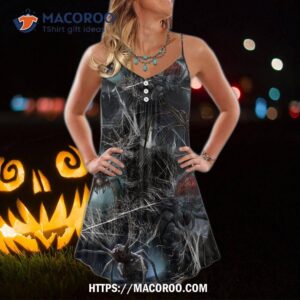 halloween spider dark scary summer dress 0