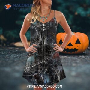 halloween spider dark scary summer dress 1