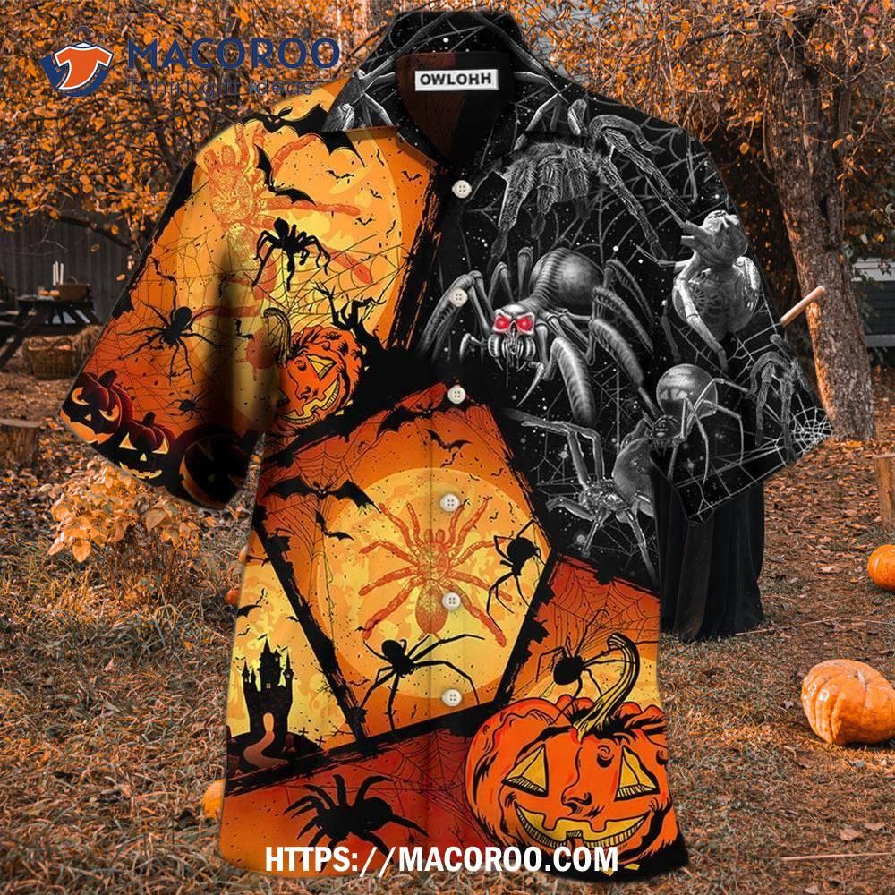 Halloween Spider Pumpkin Scary Hawaiian Shirt Halloween Spider Pumpkin Scary Hawaiian Shirt