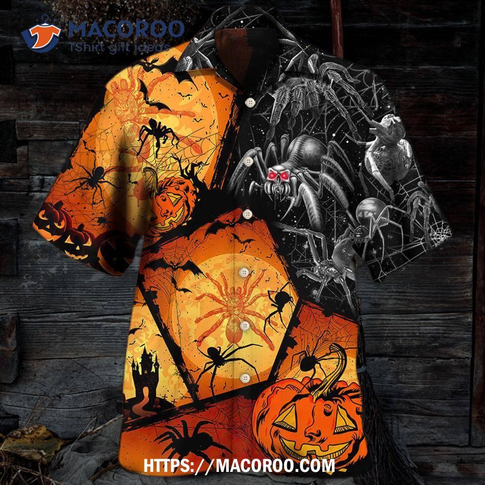 Halloween Spider Pumpkin Scary Hawaiian Shirt Halloween Spider Pumpkin Scary Hawaiian Shirt