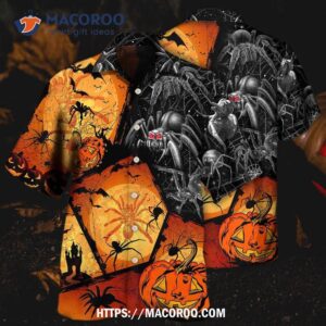 Halloween Spider Pumpkin Scary Hawaiian Shirt 2 halloween spider pumpkin scary hawaiian shirt 2