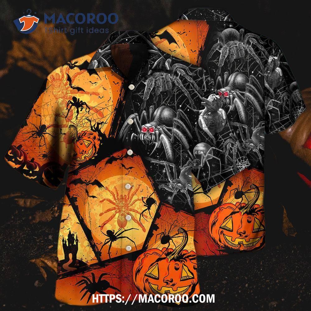 Halloween Spider Pumpkin Scary Hawaiian Shirt Halloween Spider Pumpkin Scary Hawaiian Shirt