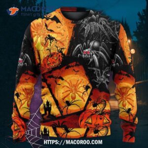 halloween spider pumpkin scary sweater ugly christmas sweaters 4
