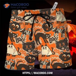 halloween spooktacular scaredy cat hawaii shorts 0