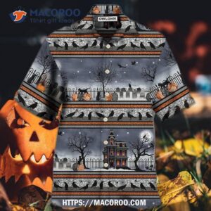 Halloween Spooky Night Border Hawaiian Shirt