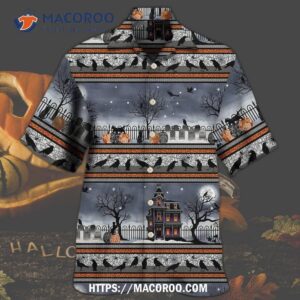 Halloween Spooky Night Border Hawaiian Shirt