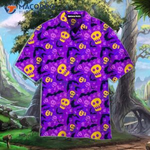 Halloween Spooky Night Purple Hawaiian Shirts