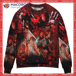halloween star wars horror blood scary sweater star wars ugly christmas sweater 0