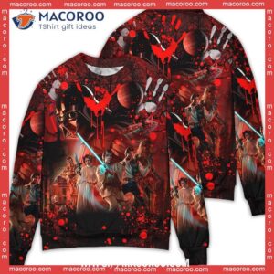 halloween star wars horror blood scary sweater star wars ugly christmas sweater 1