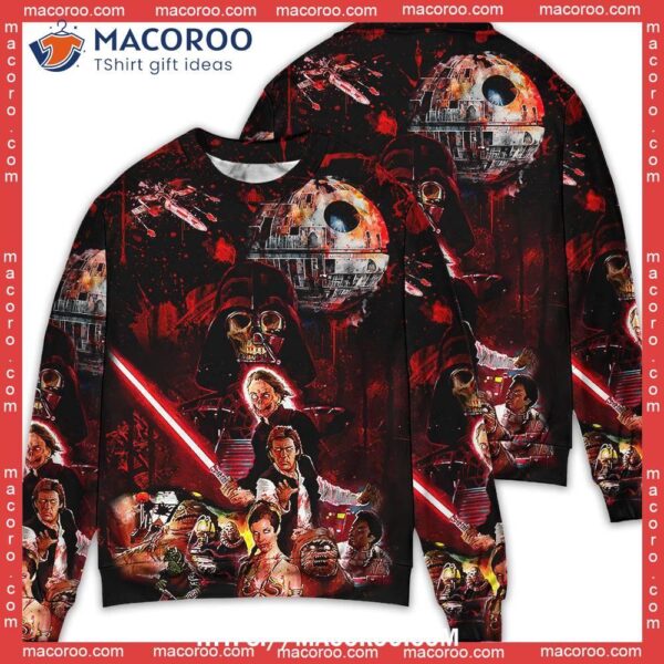 Halloween Horror Blood Scary Star Wars Ugly Sweater