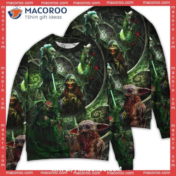 Halloween Starwars Yoda Creepy Star Wars Ugly Sweater