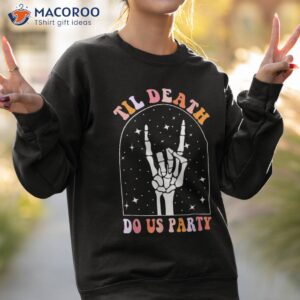 halloween til death do us party retro bachelorette matching shirt sweatshirt 2