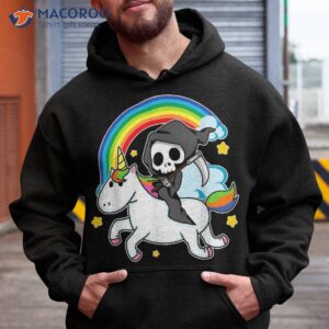 halloween unicorn costume grim reaper riding shirt hoodie