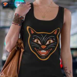 halloween vintage black cat shirt tank top 4